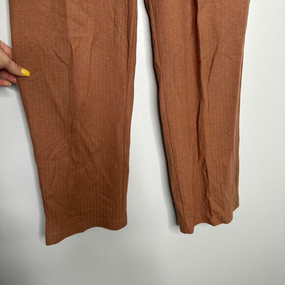 L.L Bean Women's Vintage‎ Rust Cotton Linen Drawstring Loose Fit Pants Size M - Picture 3 of 8